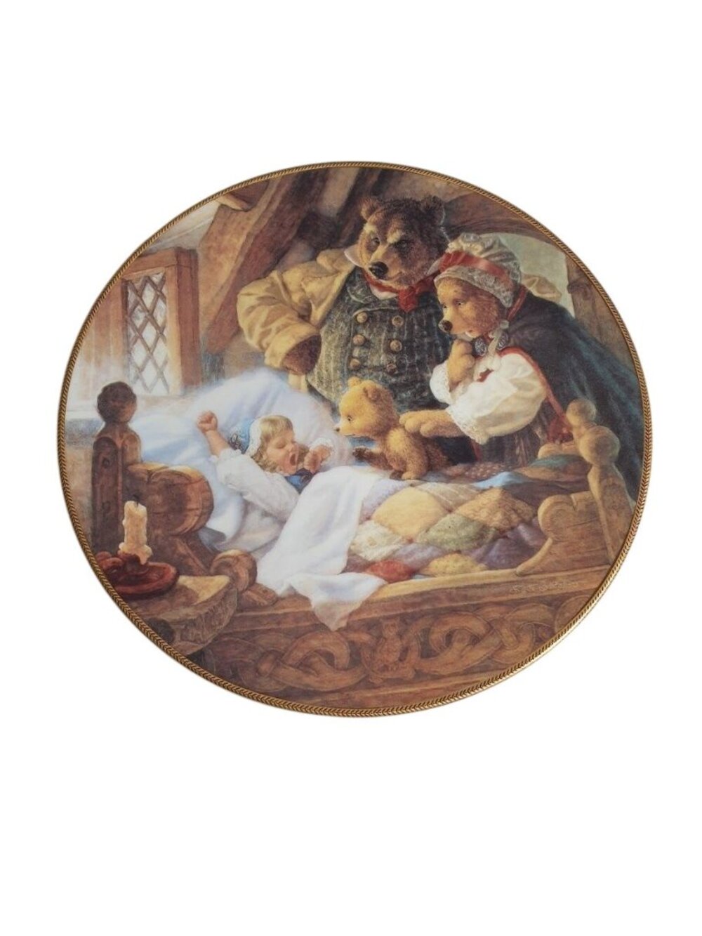 Goldilocks Three Bears Plate Knowles Classic Fairy Tales 1991 Limited Edition